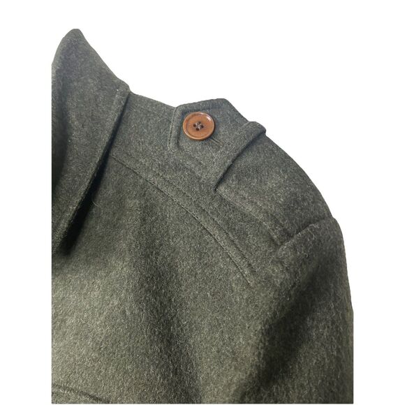 Vistula Green Wool Military Style Jacket EU mens 52 Slim Italian Steampunk - Picture 6 of 16